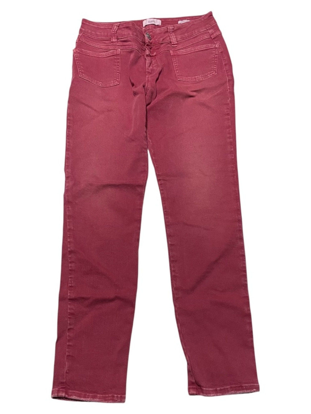CLOSED Skinny Jeans 26 Burgundy Red Maroon Wine Denim Pockets Italy Streetwear
